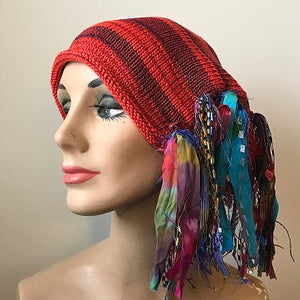 Red Tweed *Funky Chic Hat* (FH74)