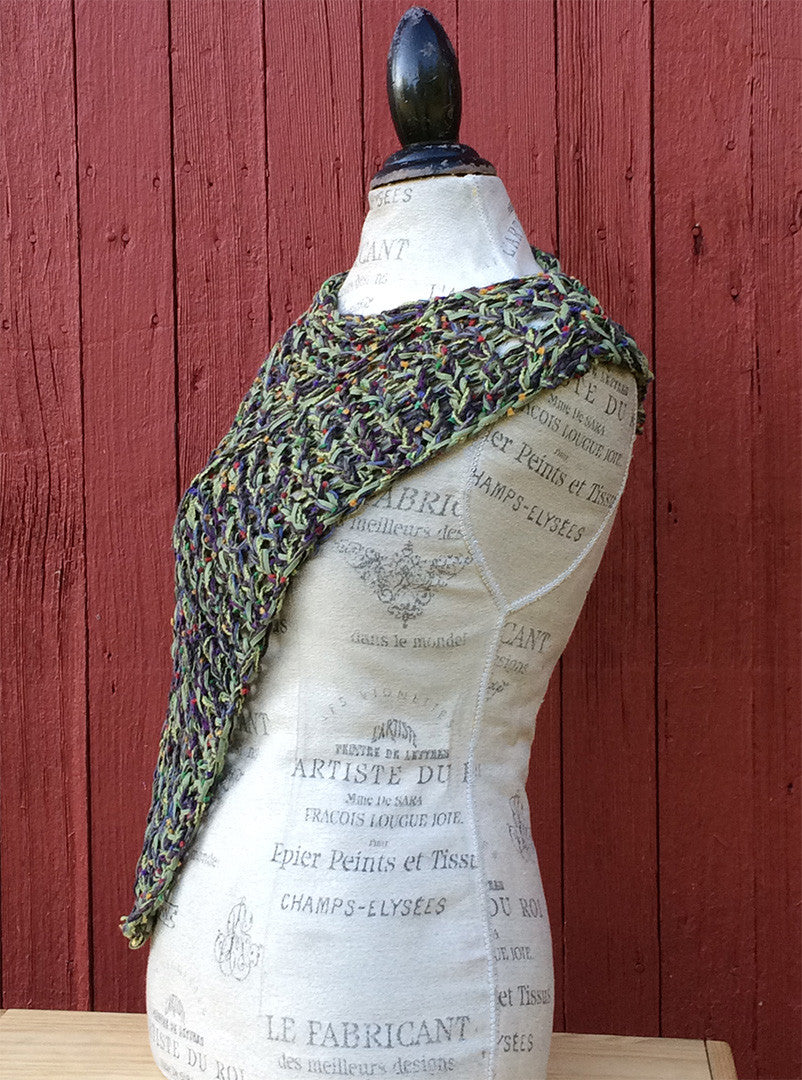 Green Tweed Shawl