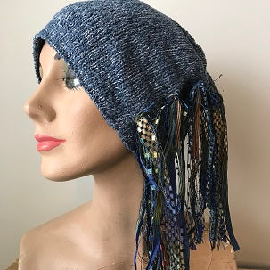 Blue Tweed, Funky Chic Hat, (FH95)