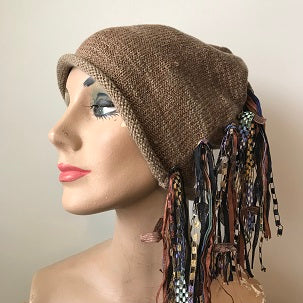 Brown Tweed, Funky Chic Hat, (FH91)