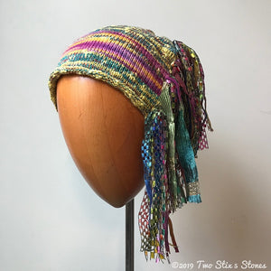 Yellow/Green/Pink/Red Tweed Signature *Funky Chic Hat*