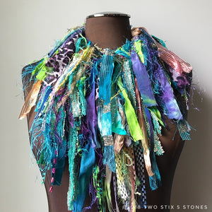 Electric Blues & Greens Exotic Scarf