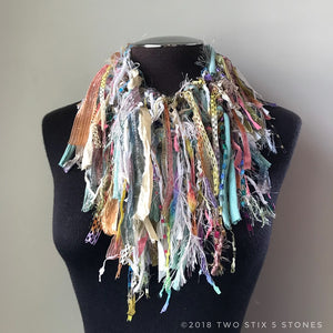 Pink/Blue/Green Toned Toned Exotic Scarf