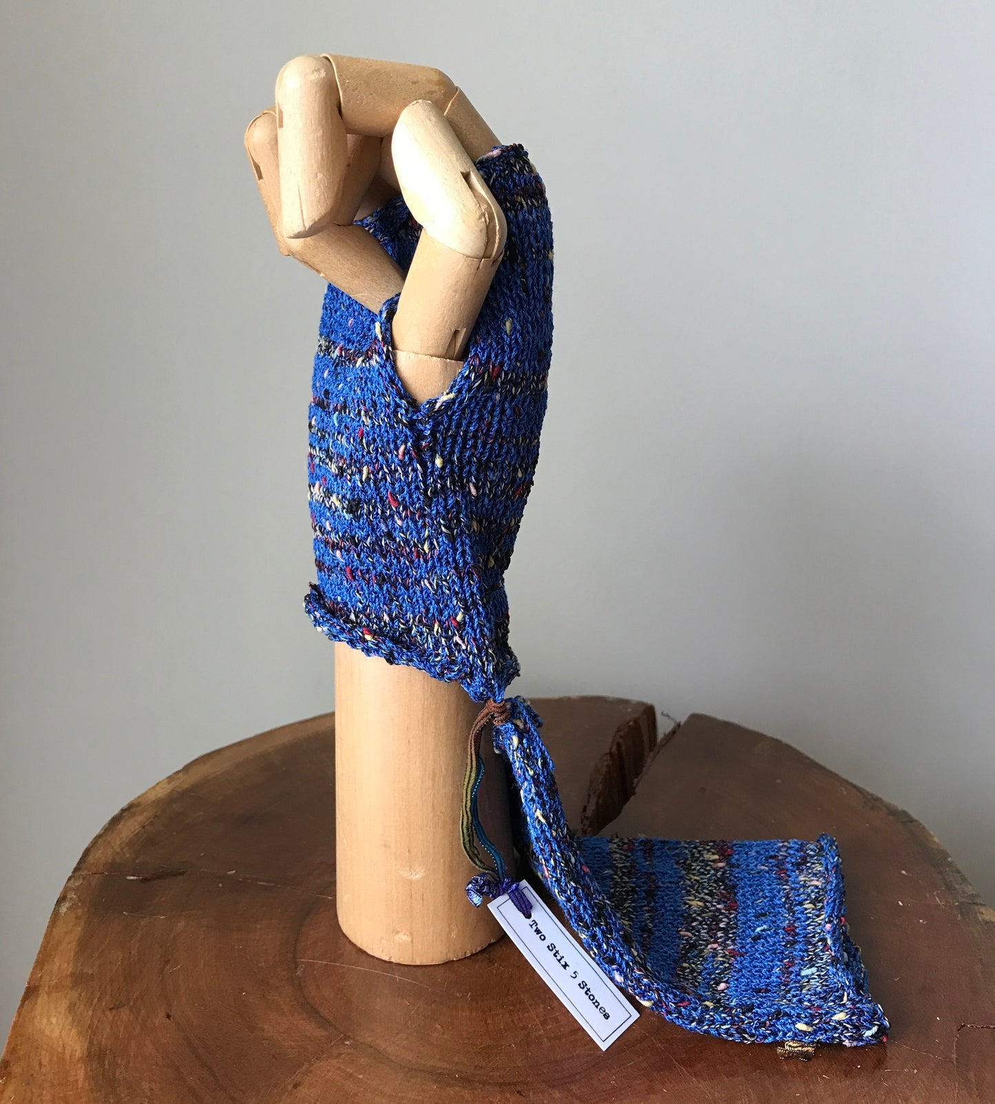 Blue Tweed Fingerless, (FG3)