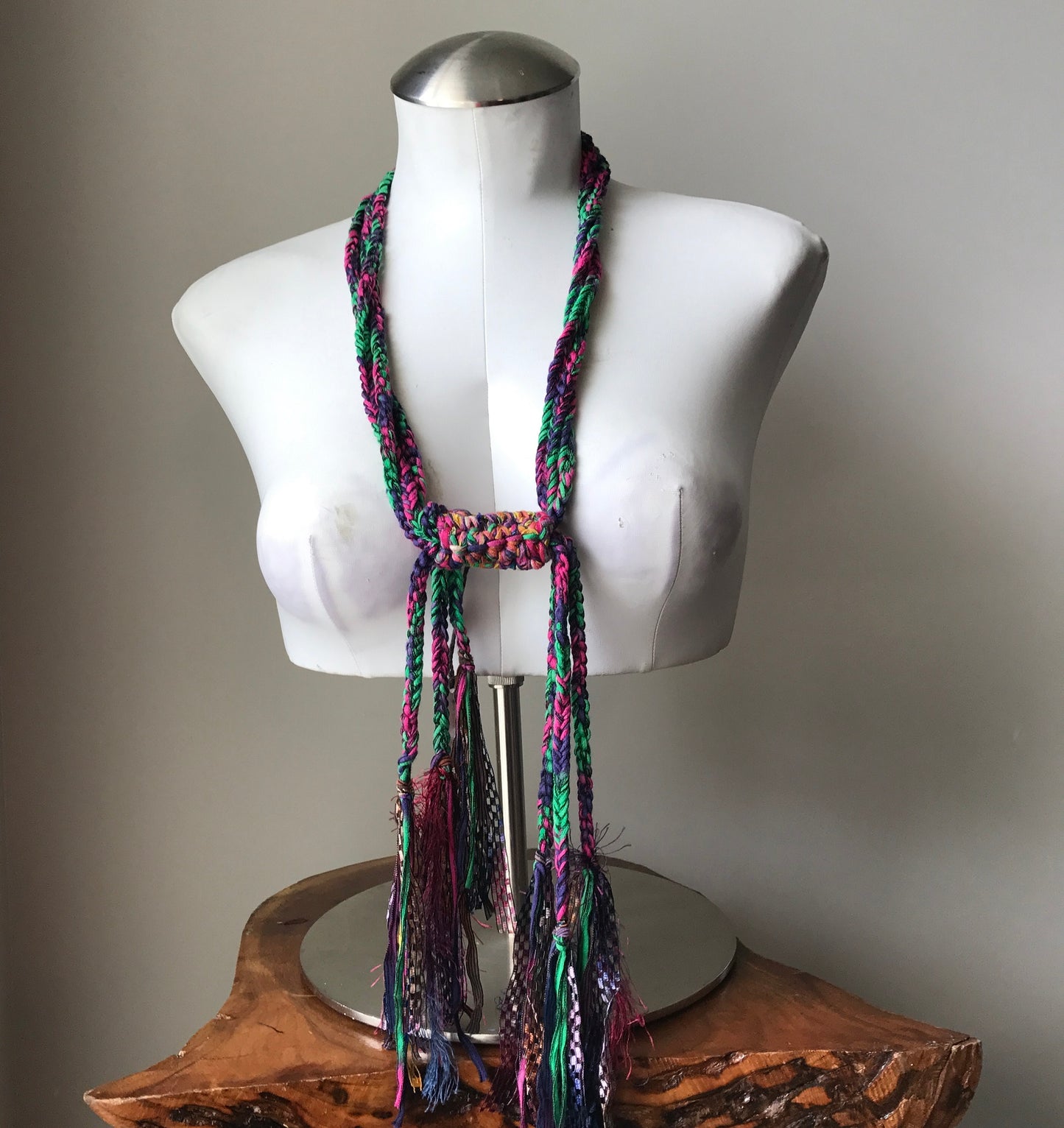 Funky Chic Boho Fiber Necklace (TN4)