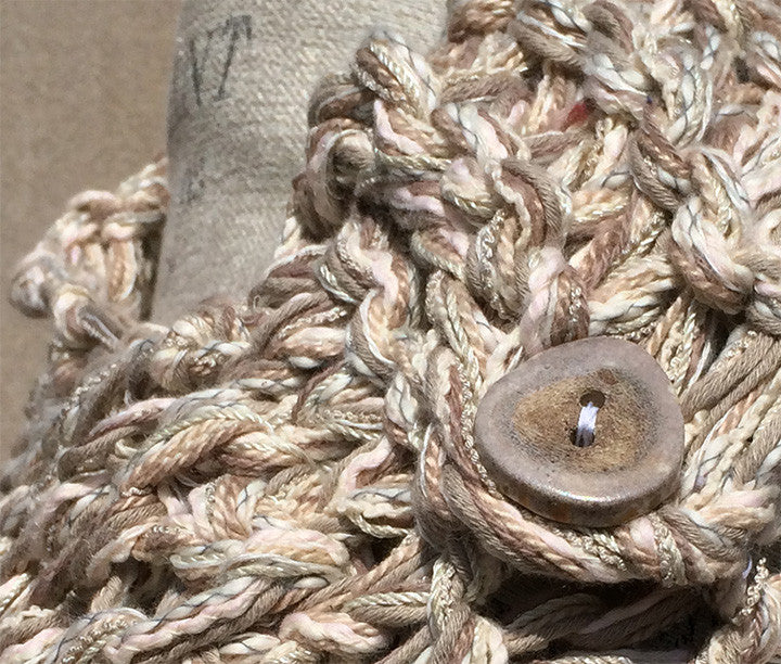 Oatmeal Tweed Fringe Shawl