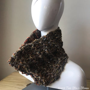 Brown Tweed Cowl/Neckwarmer