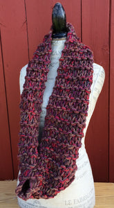 Wine Tweed Infinity Scarf