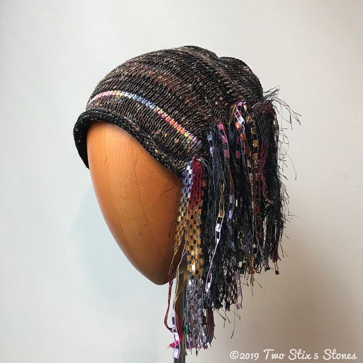 Mocha & Black Tweed Signature "Funky Chic Hat"
