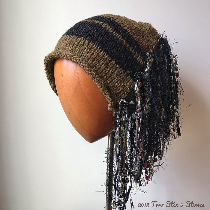 Brown w/Black Stripe *Funky Chic Hat*