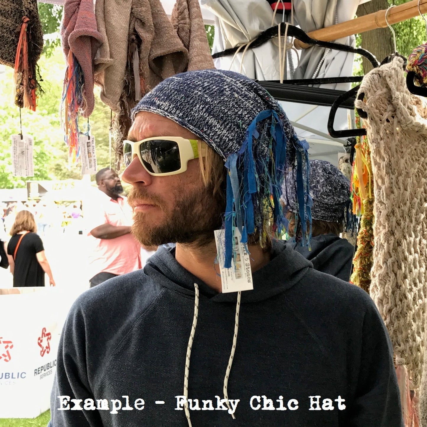 Natural Tone Tweed Funky Chic Hat, (FH33)