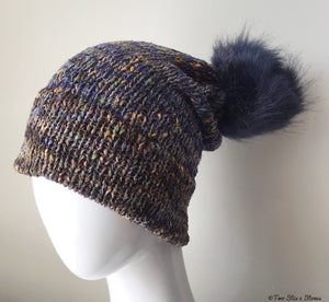 Luxe Olive Tweed Slouchy Beanie
