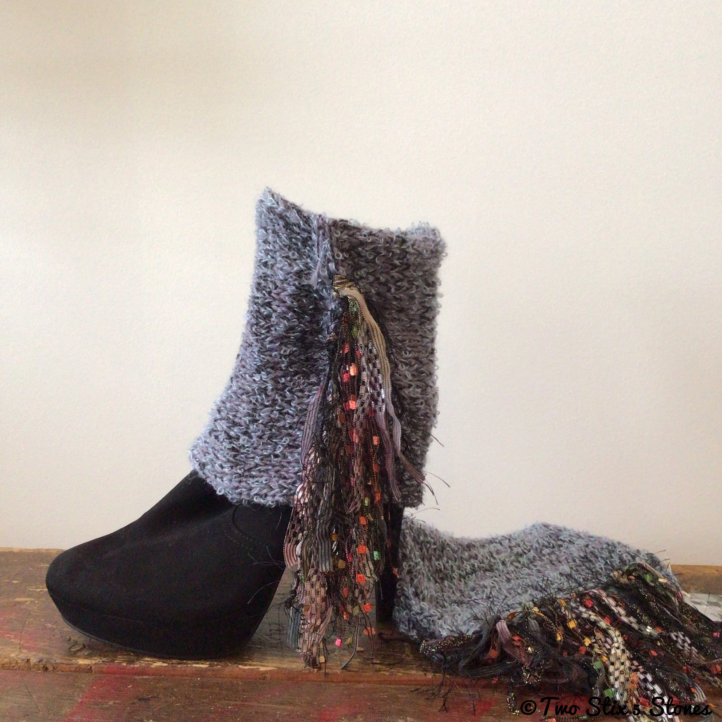 Grey Tweed *Diva Chic* Boot Toppers