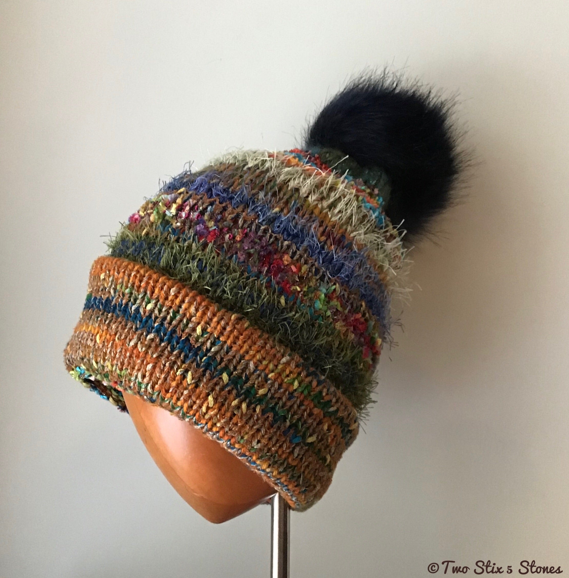 Luxe Multi-Color *Funky Tweeds* Beanie/Slouchy Beanie