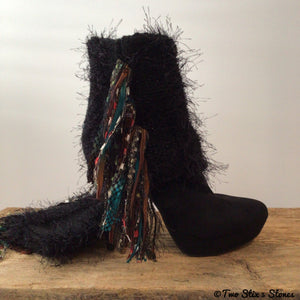 Black Tweed *Diva Chic* Boot Toppers