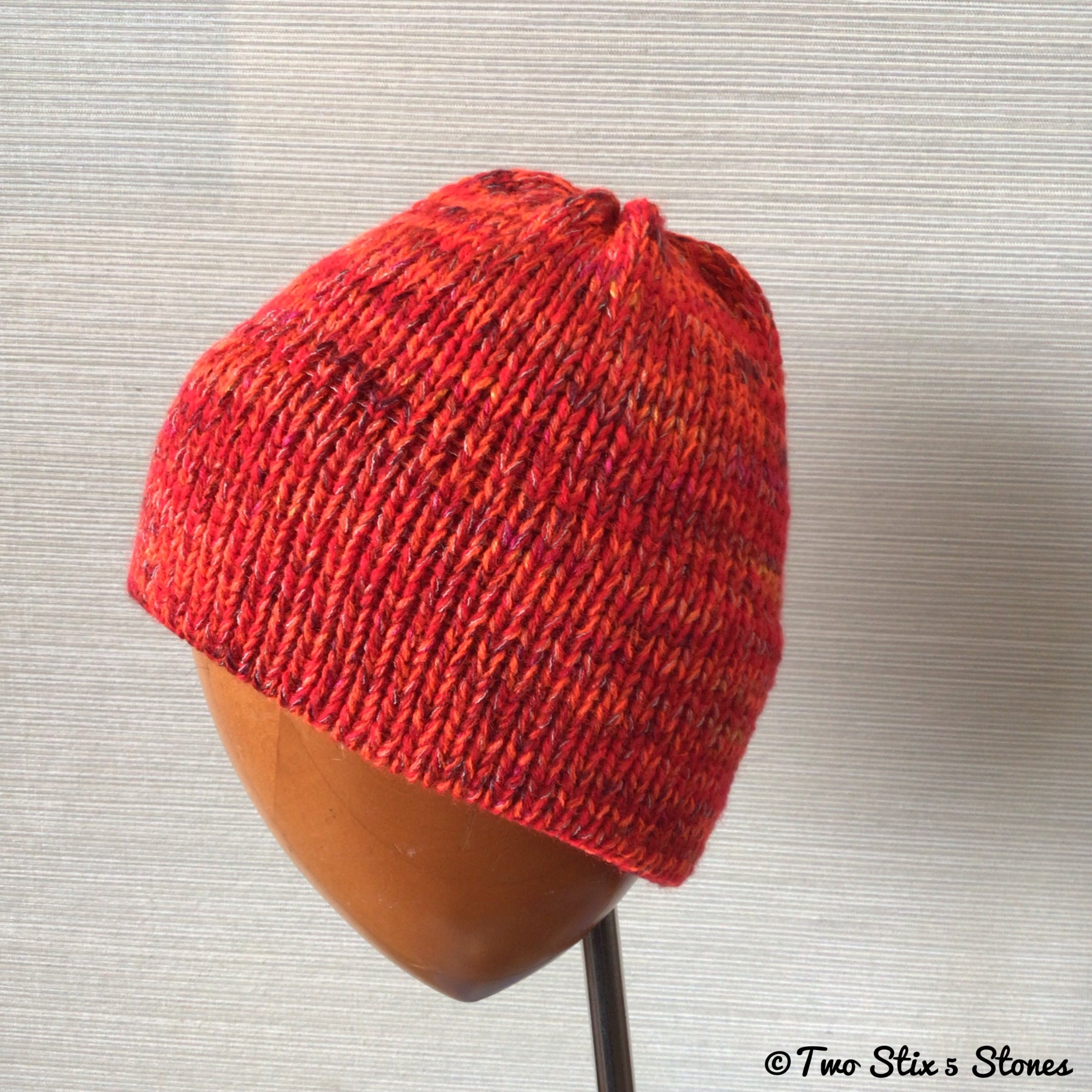 Electric Red Knit Beanie