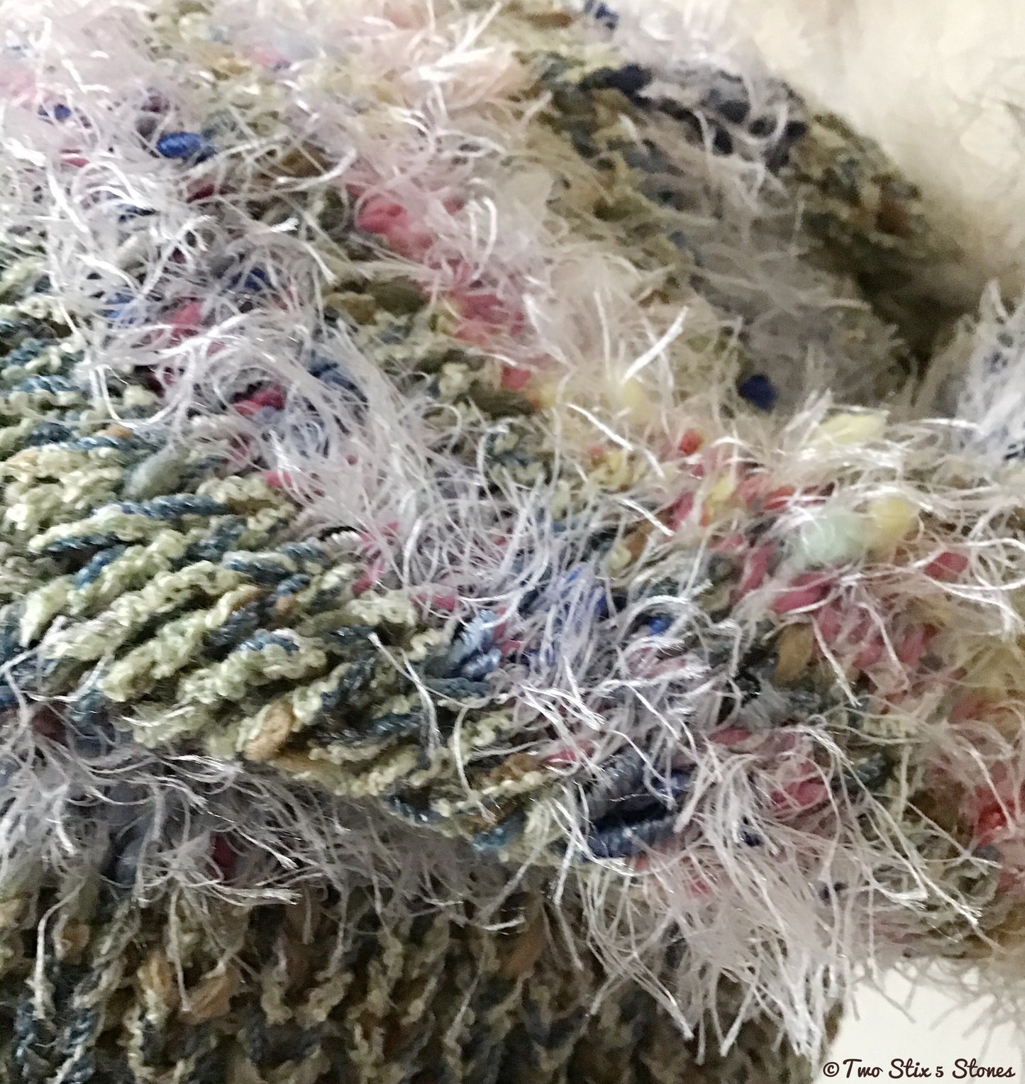 Luxe *Funky Tweeds* Faux Fur Beanie/Slouchy Beanie
