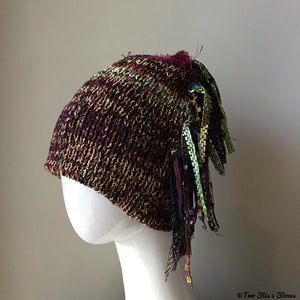 Wine & Camel Tweed *Funky Chic* Hat