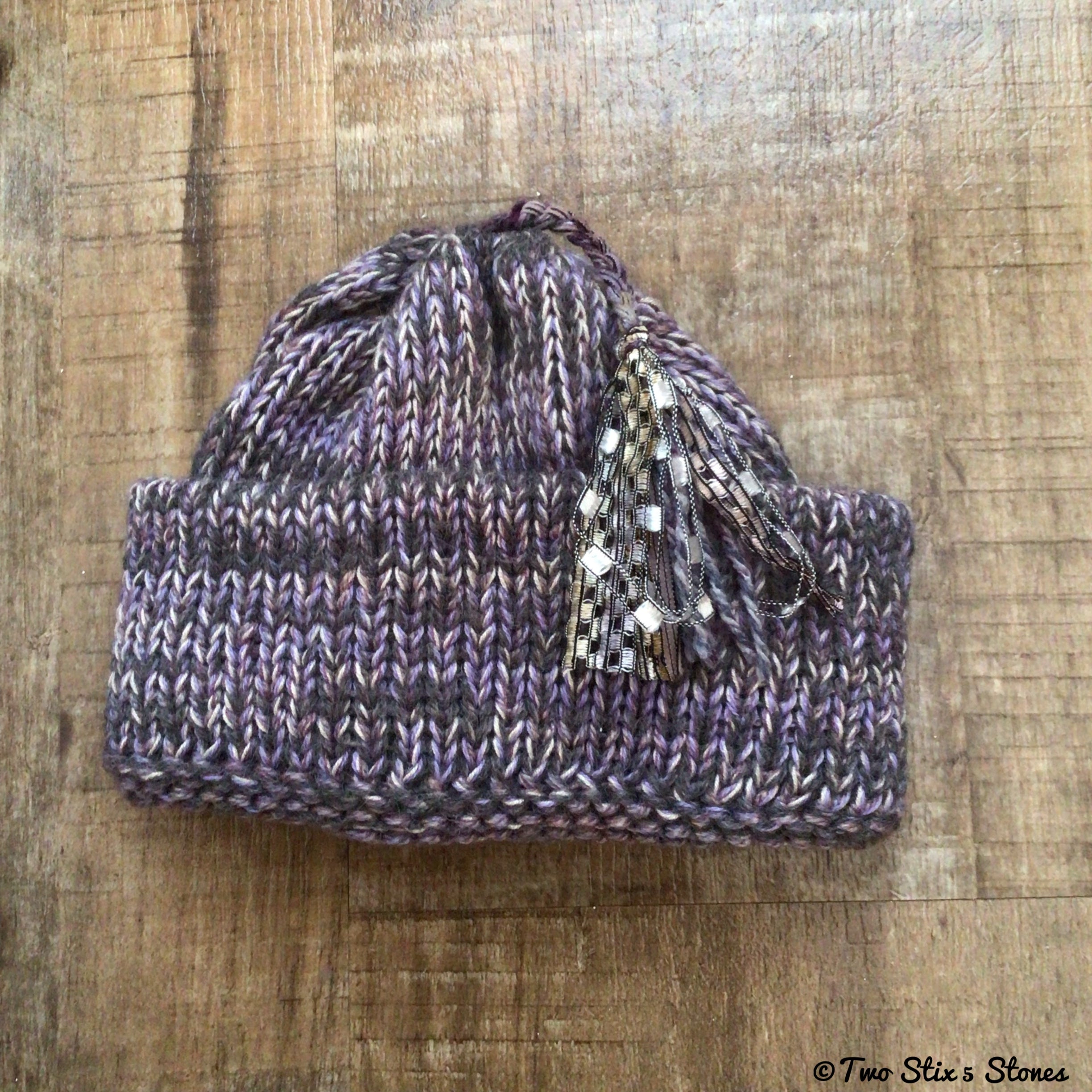 Grow With Me - Grey Tweed Knit Funky Hat