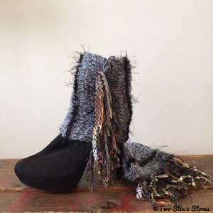 Grey & Black *Diva Chic* Boot Toppers