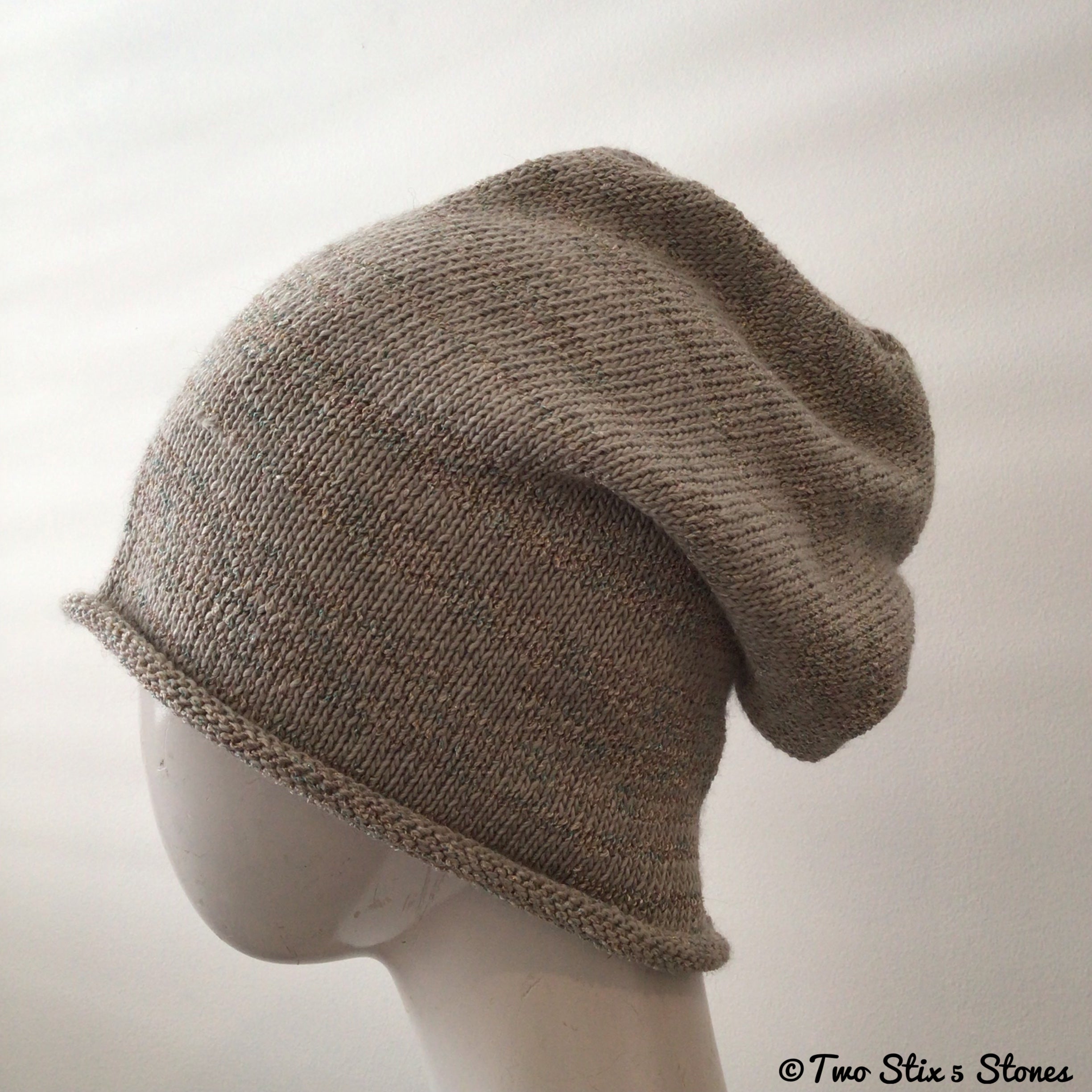 Pale Grey Slouchy Hat