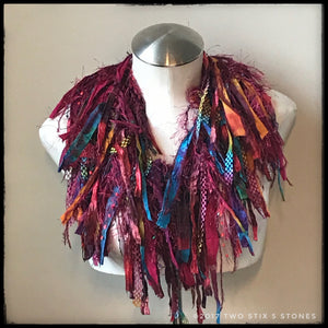 Electric Red & Brights Exotic Scarf, (ES16/ES17)