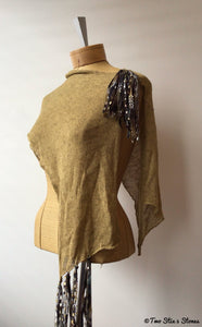 Tan Knit Shawl