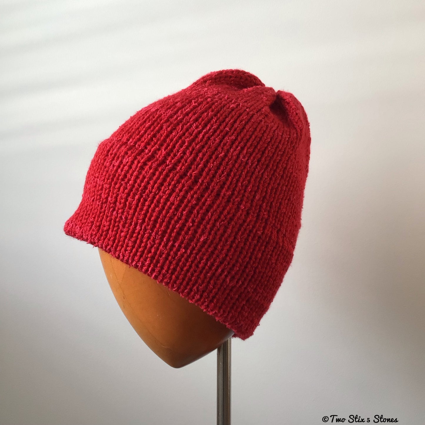 Red Tweed Knit Beanie