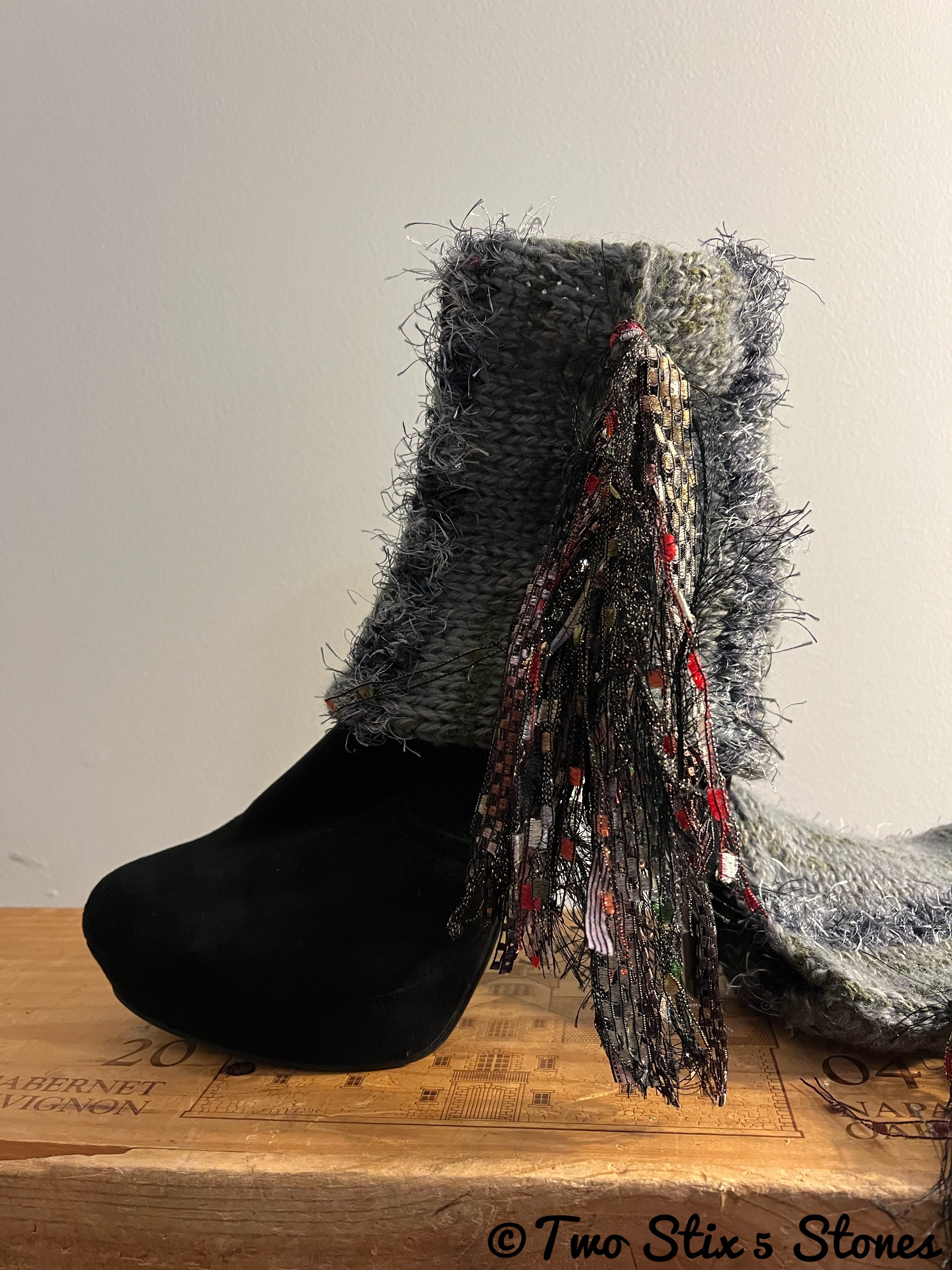 Grey Tweed *Diva Chic* Boot Toppers