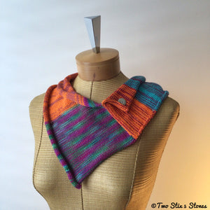 Vibrant Mini Knit Shawlette