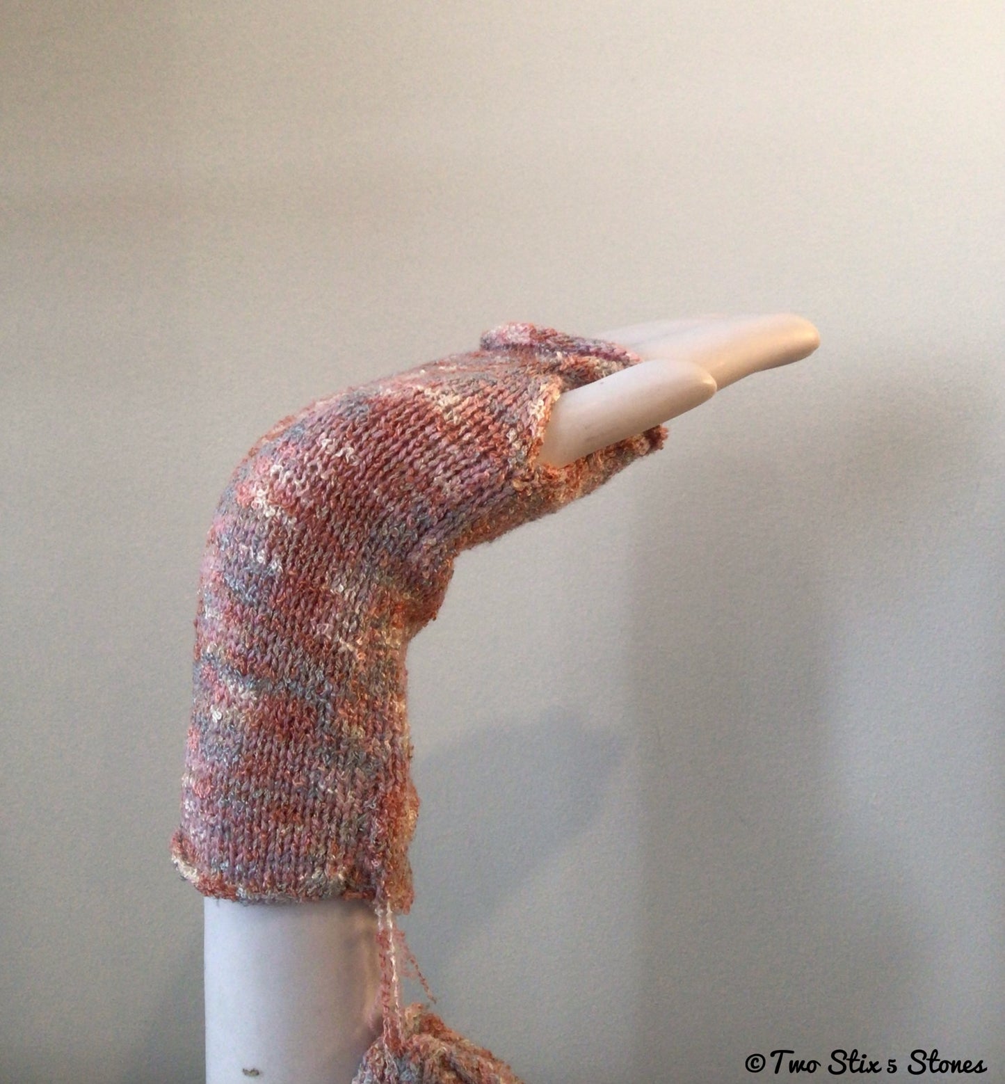 Peach Fingerless Gloves