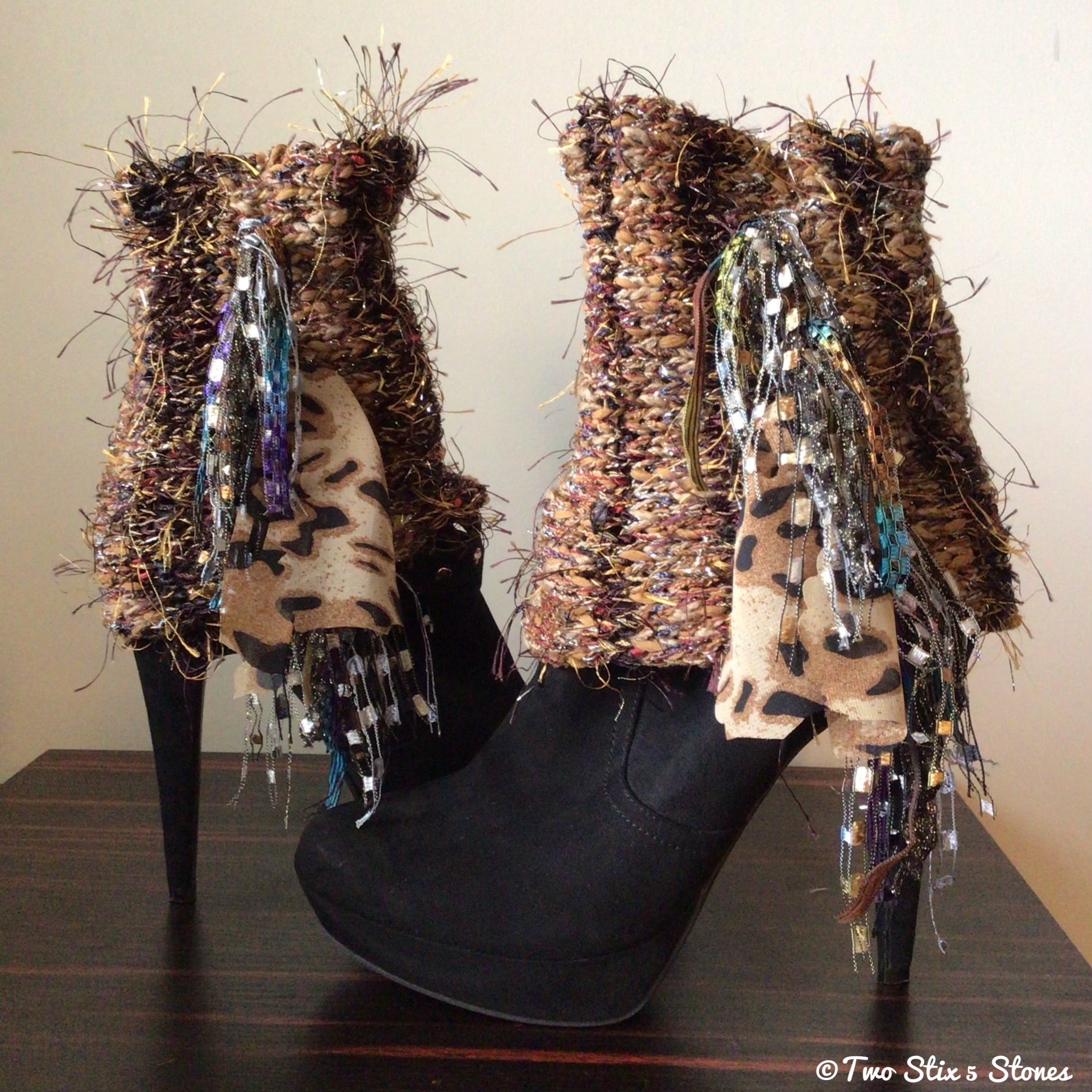 Luxe Mocha Tweed *Diva Chic* Boot Toppers