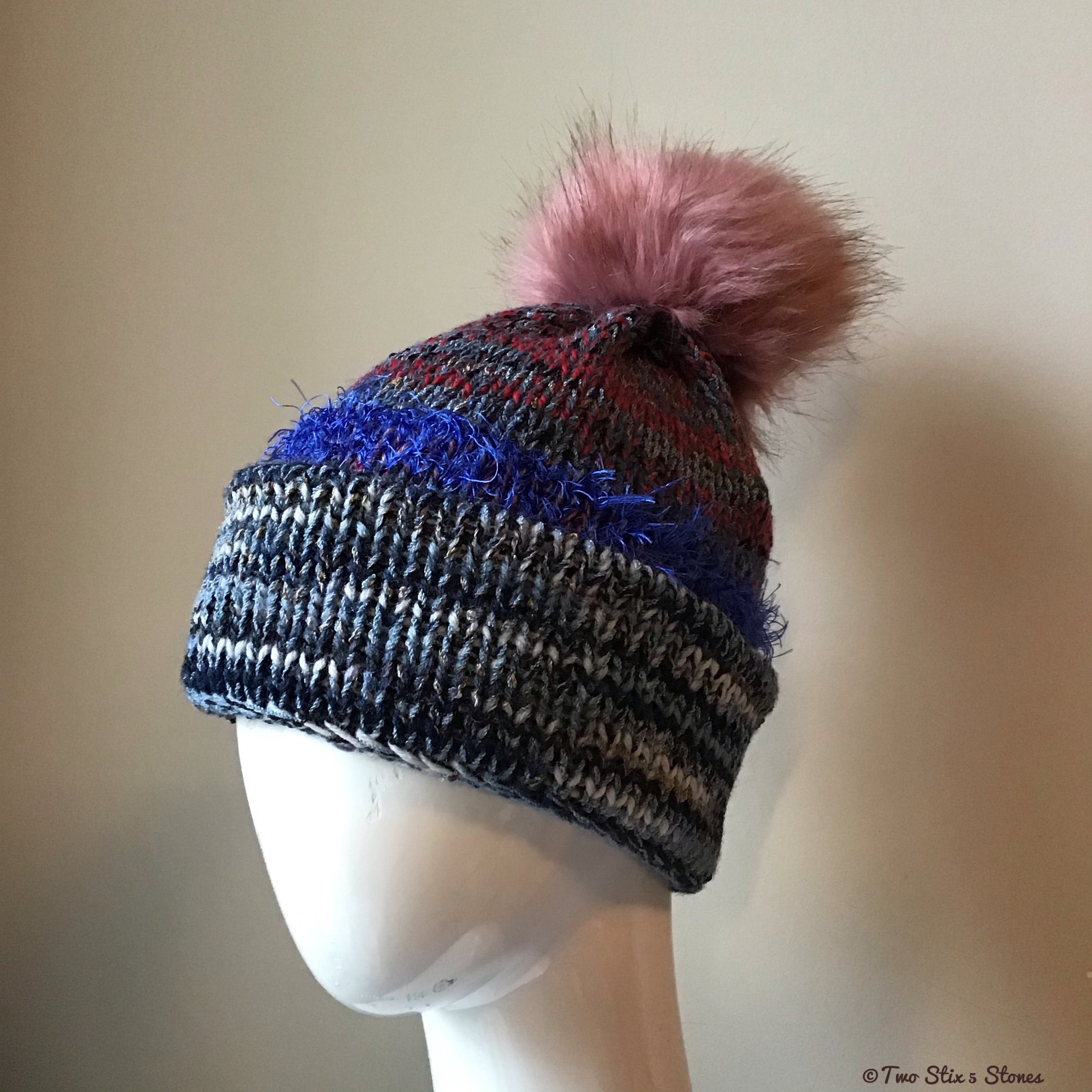 Luxe Blue *Funky Tweeds* Beanie/Slouchy Beanie