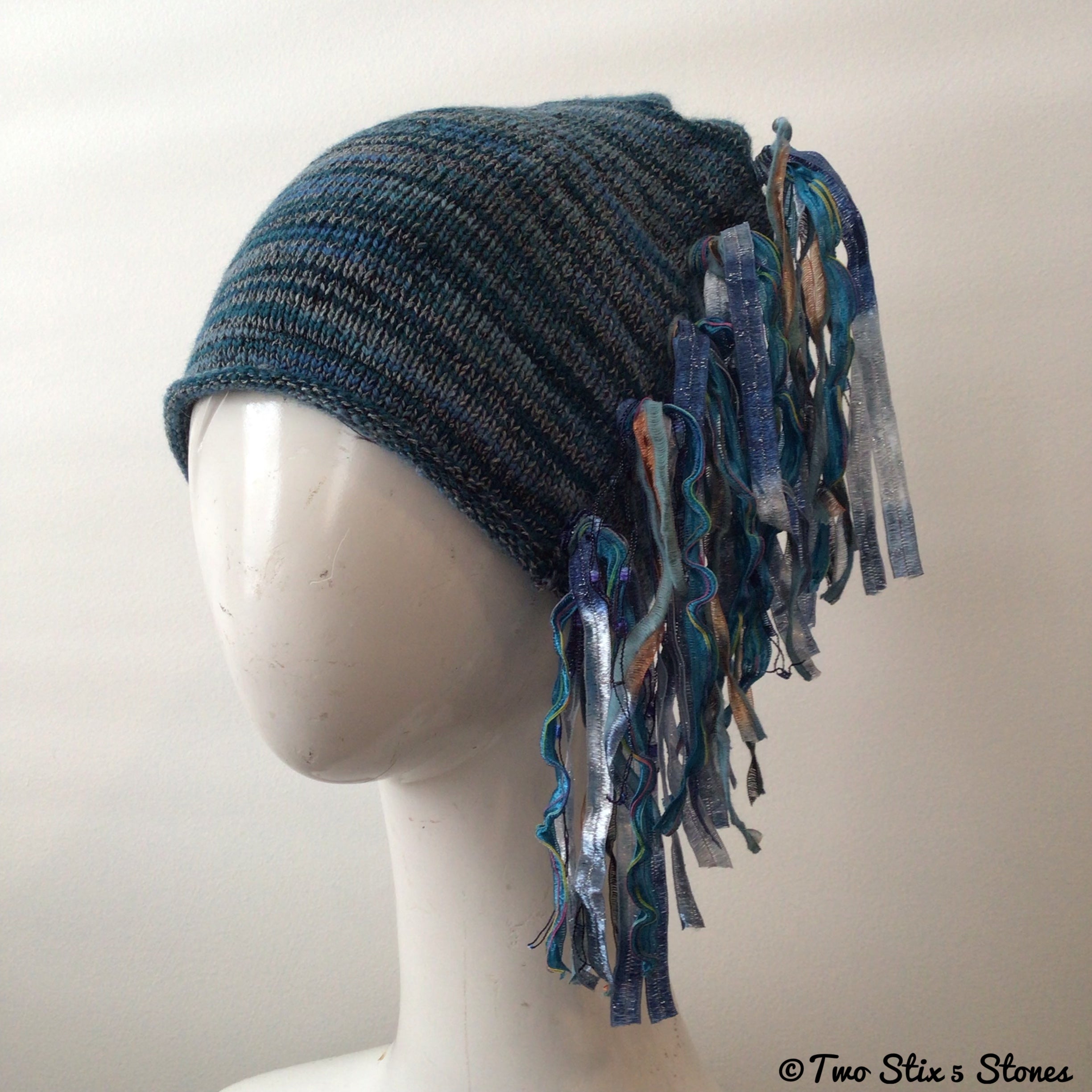 Turquoise Blue Tweed Signature *Funky Chic* Hat