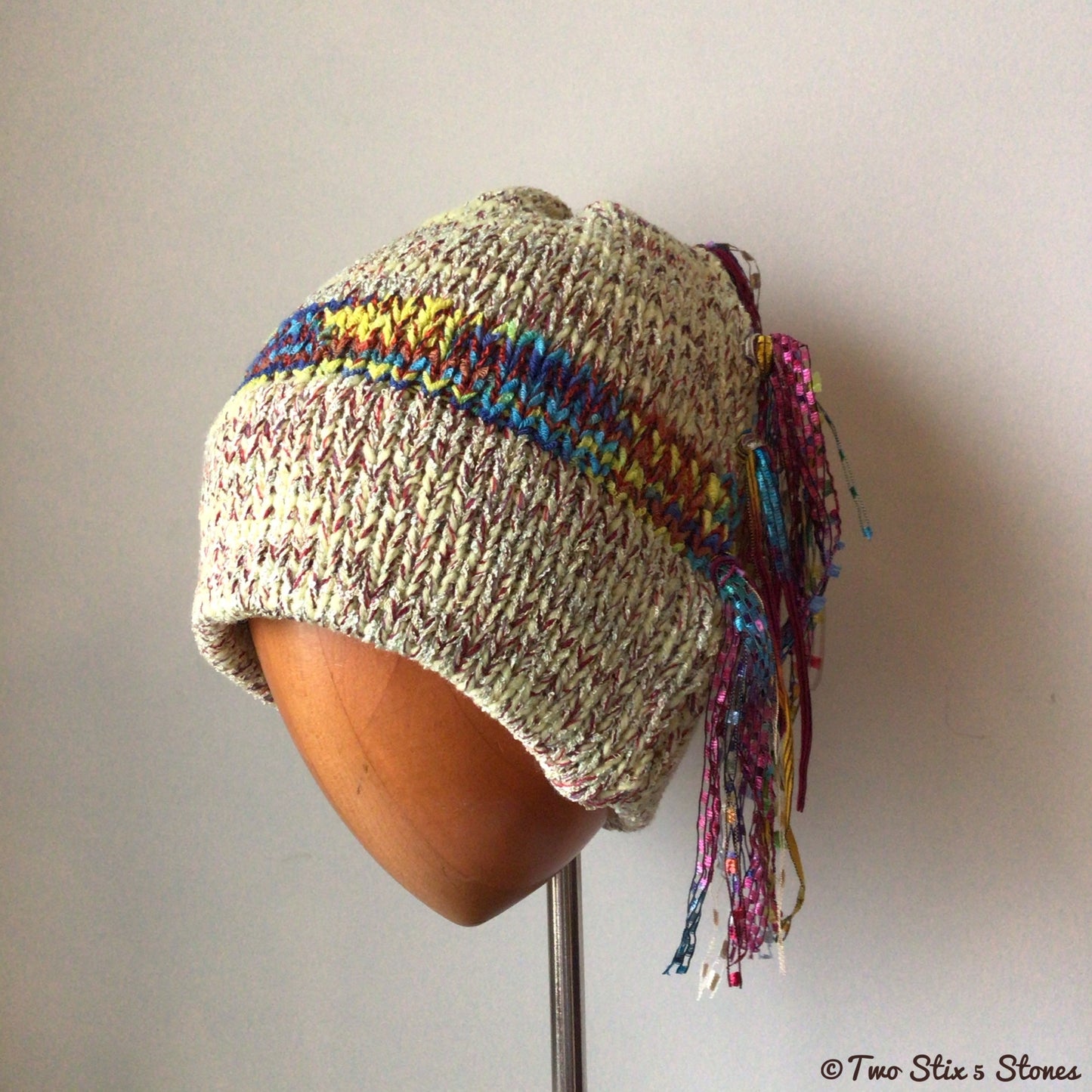 Yellow Tweed Signature *Funky Chic* Beanie