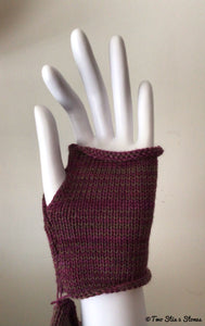 Mini Purple Tweed Fingerless Gloves