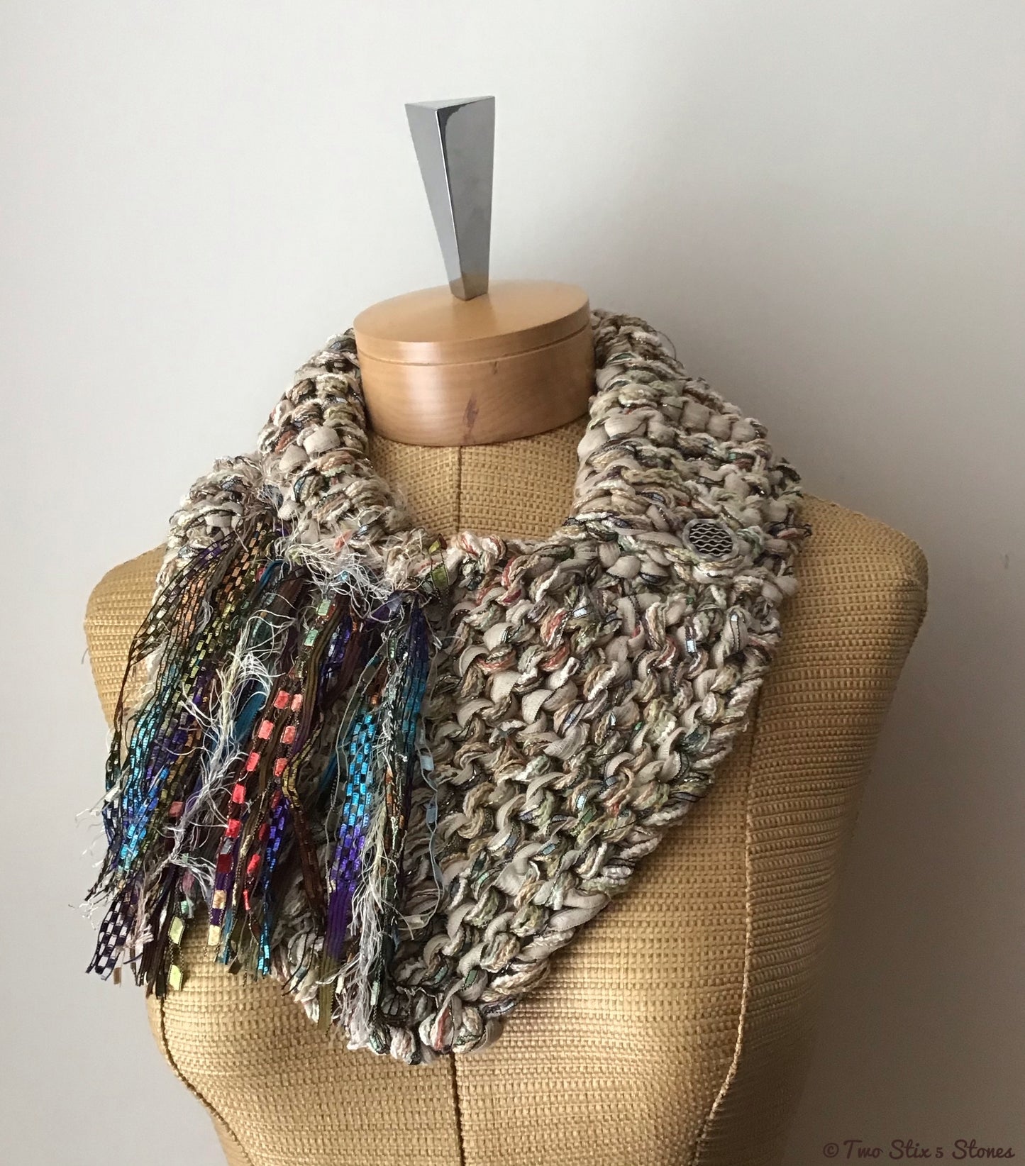 Luxe Oatmeal Tweed Shawlette