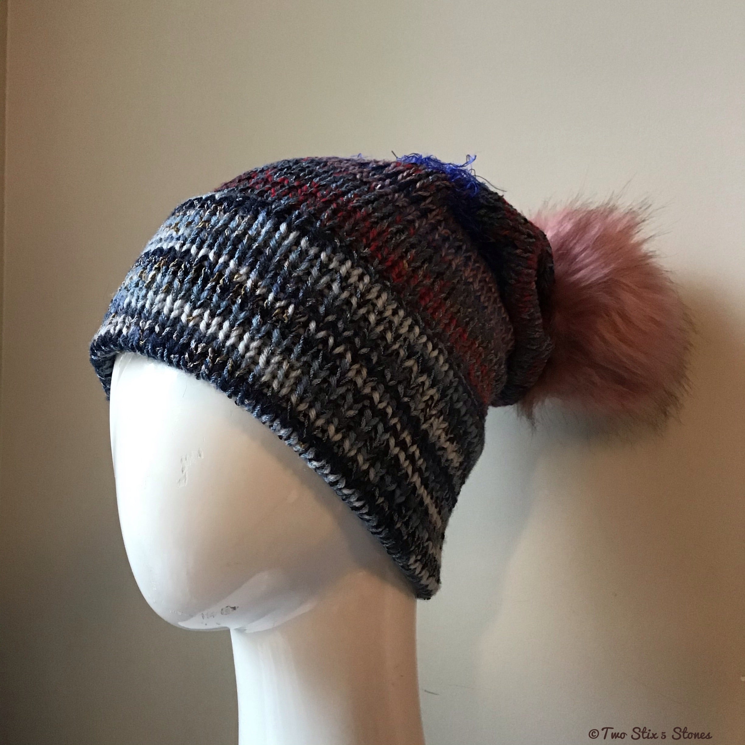 Luxe Blue *Funky Tweeds* Beanie/Slouchy Beanie