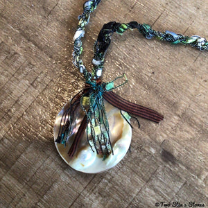 Fiber Necklace w/Decorative Ornament