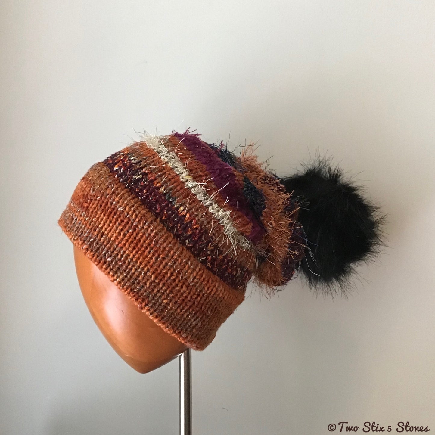 Luxe Pumpkin Spice *Funky Tweeds* Beanie/Slouchy Beanie