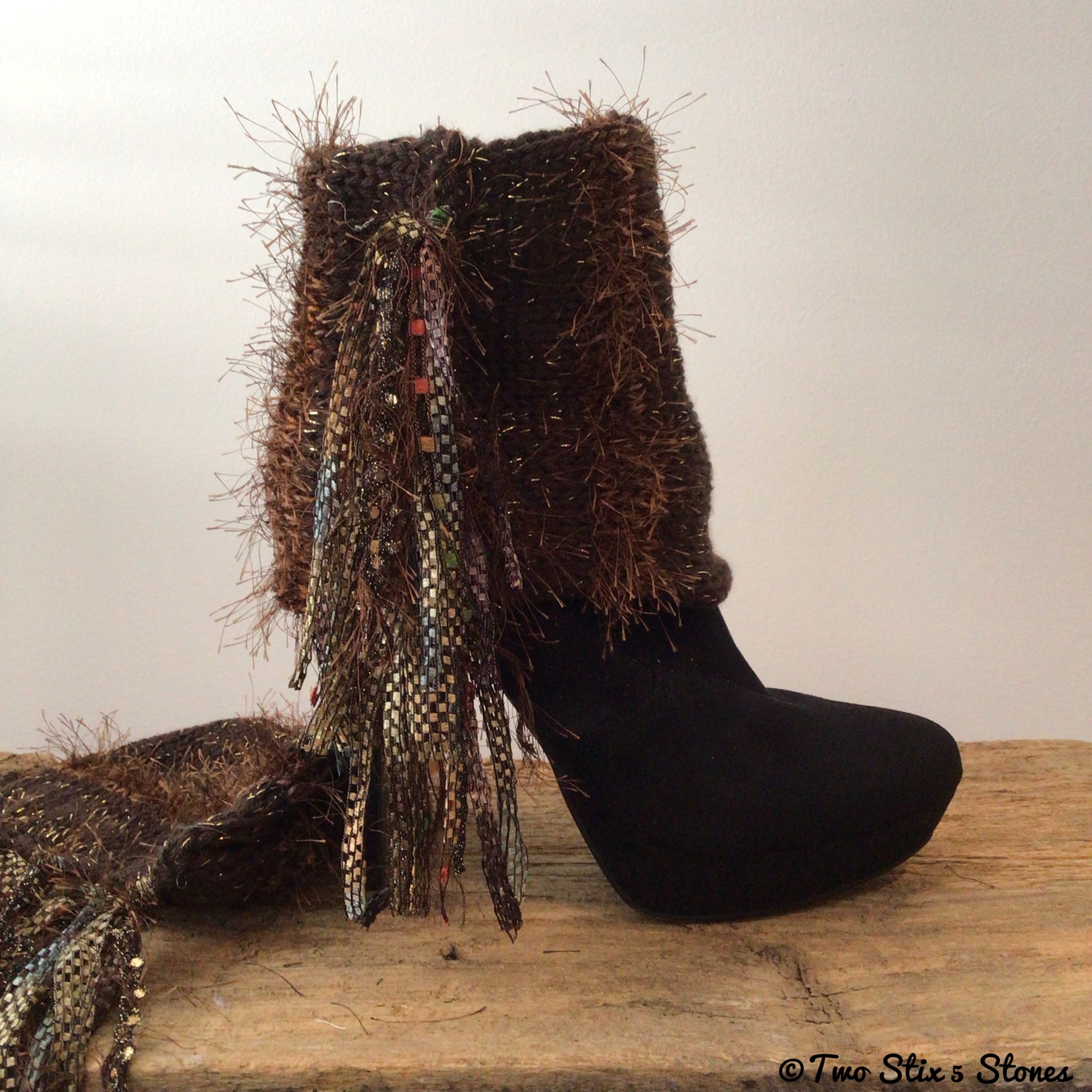 Chocolate Tweed *Diva Chic* Boot Toppers