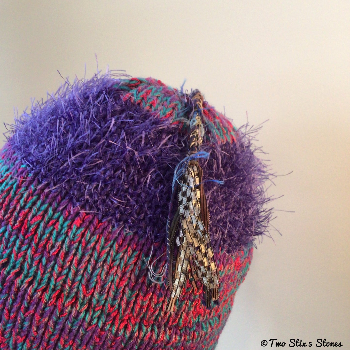 Colorful Funky Tassel Knit Beanie