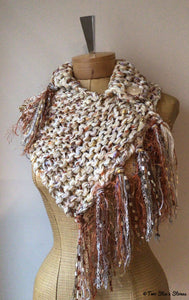 Luxe Pale Yellow & Copper Shawlette