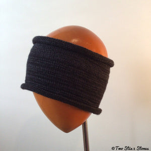 Black Tweed Knit Headband