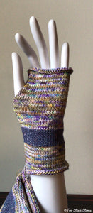 Lavender Tweed Fingerless Gloves