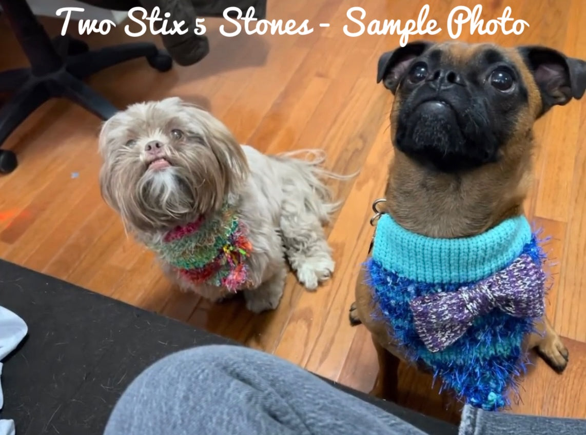 M - Pet Tweed Knit Bandana