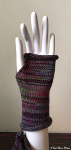 Purple Tweed Fingerless Gloves