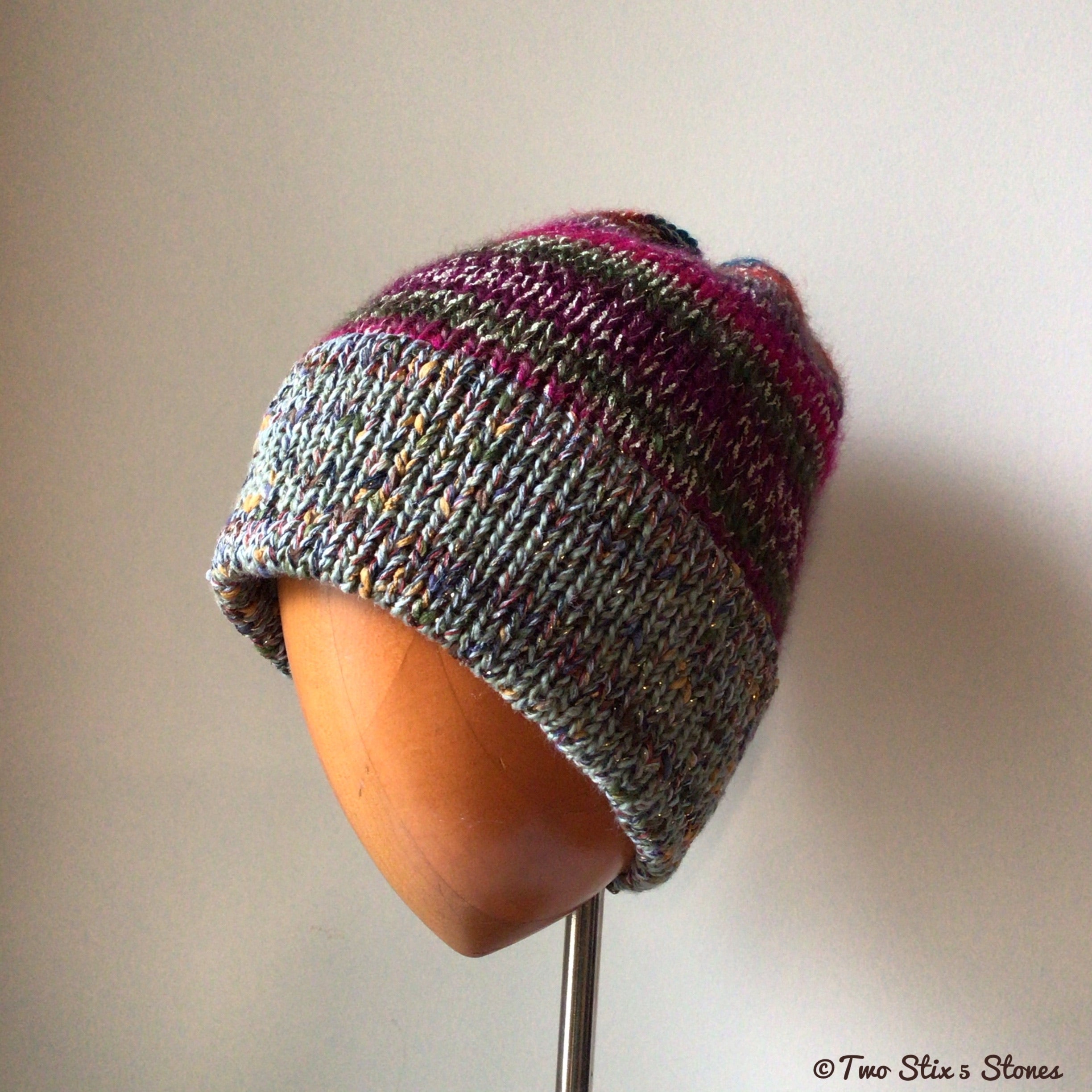 Multi-Color Tweed w/Metallic Accents Beanie