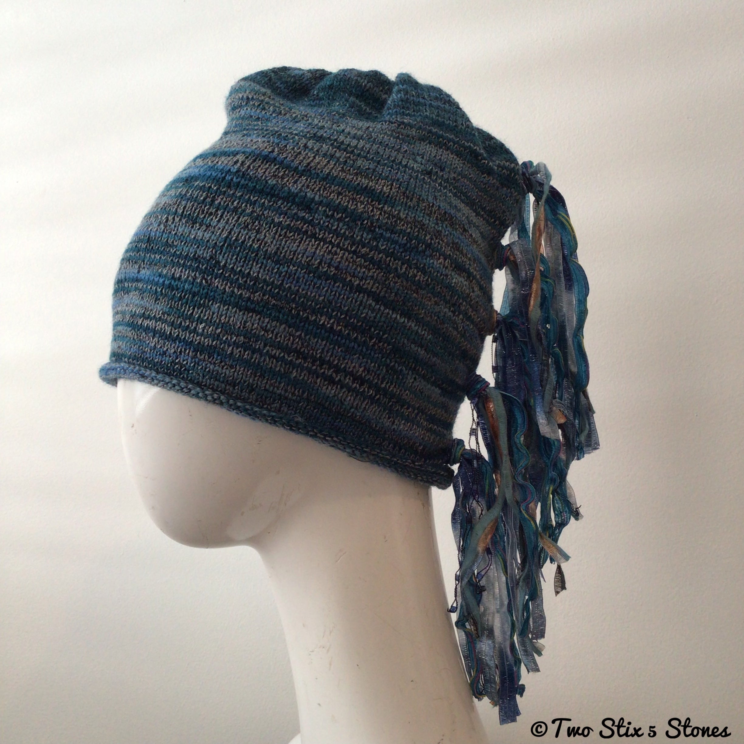 Turquoise Blue Tweed Signature *Funky Chic* Hat