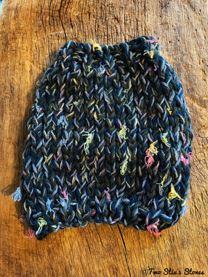 XXS - Blue Tweed Knit Dog Sweater